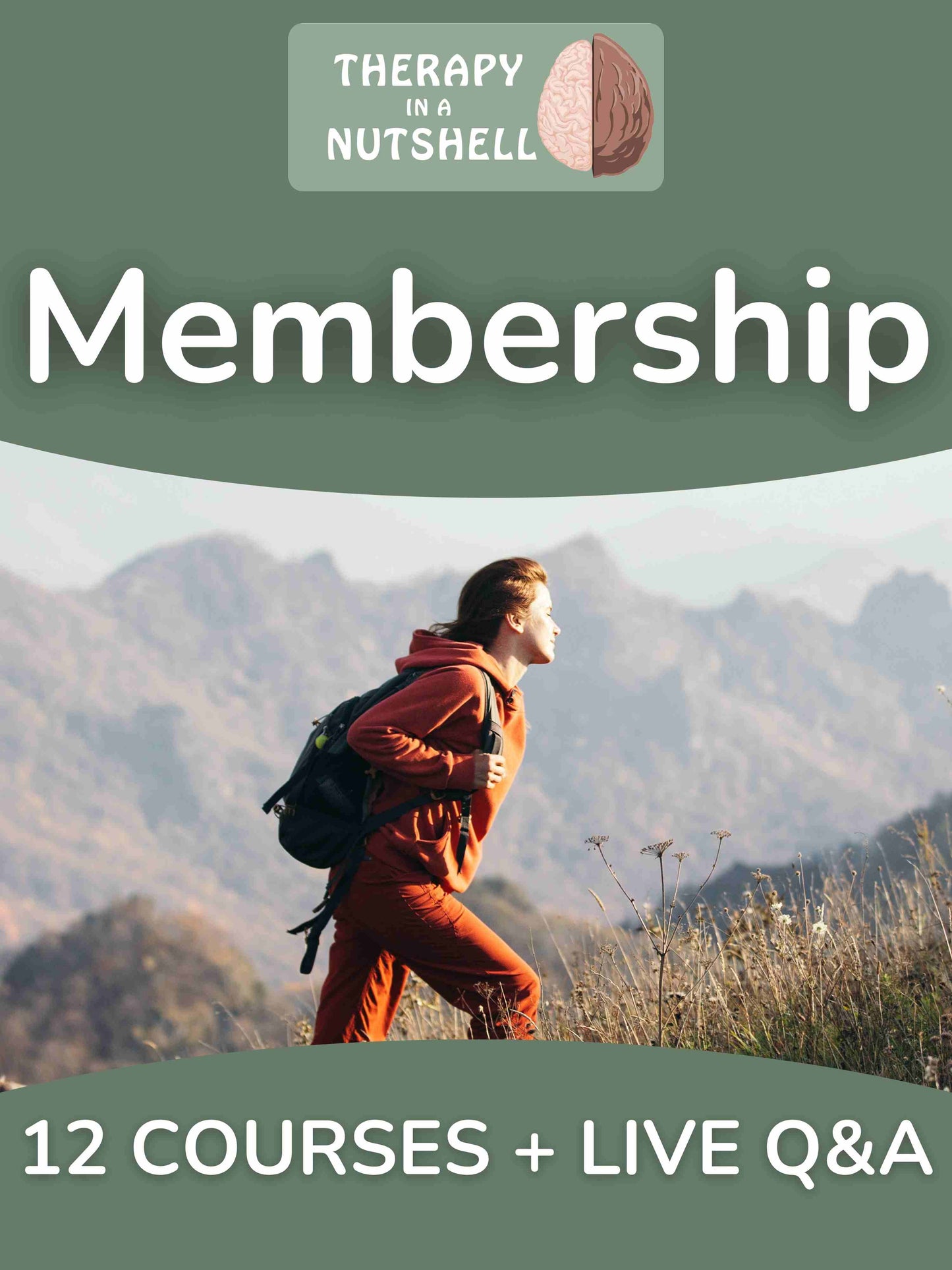 Therapy In a Nutshell Membership: 12 online courses + live Q&A sessions